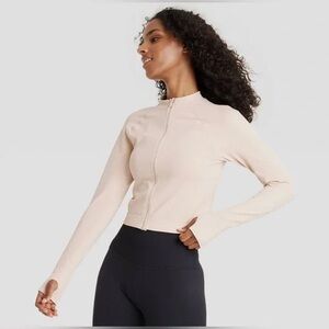 NWT Joy lab Cream Zip-Up